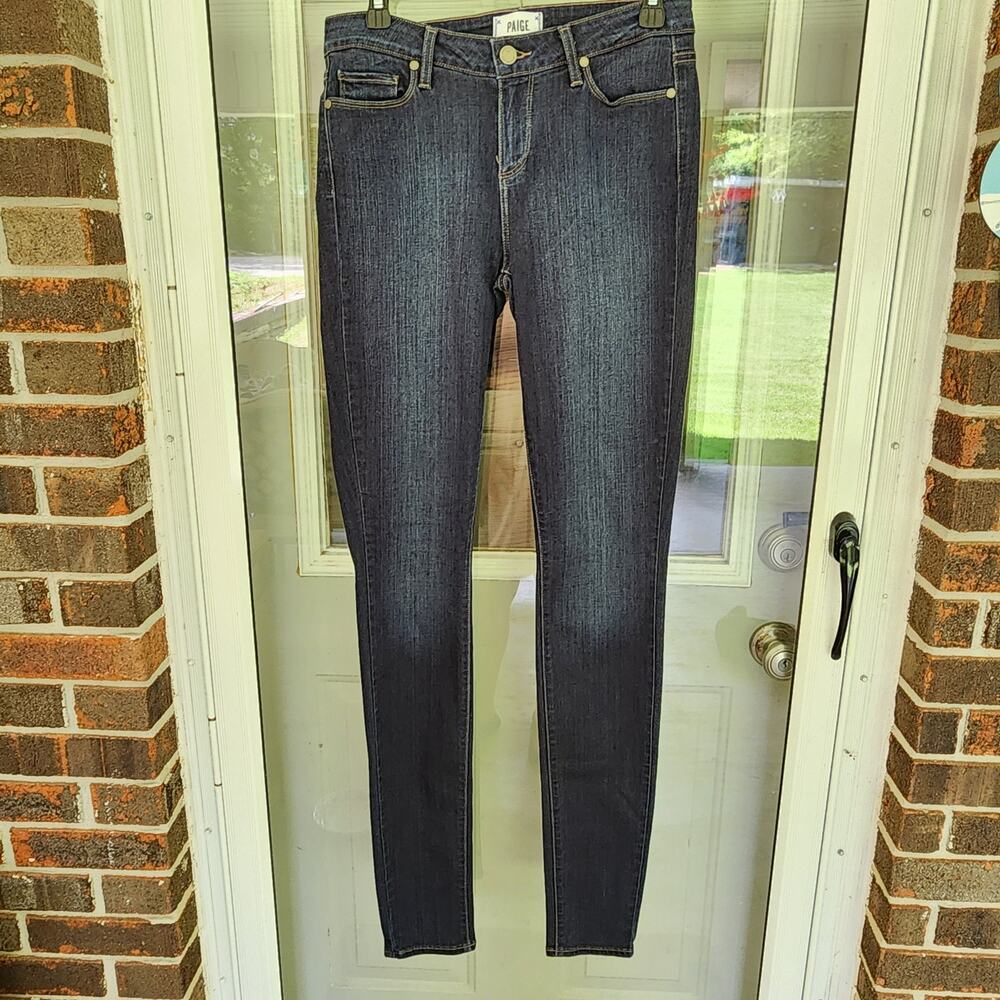 PAIGE Size 29 Leggy Ultra Skinny Dark Wash Denim Blue Jeans